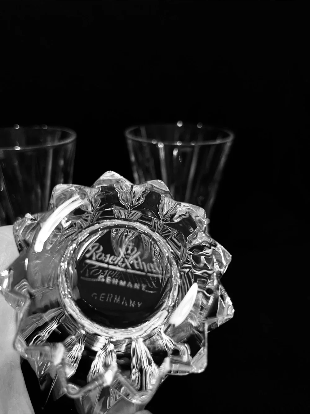 Vintage Rosenthal Blossom Germany Double Old Fashioned Glasses Set of 4